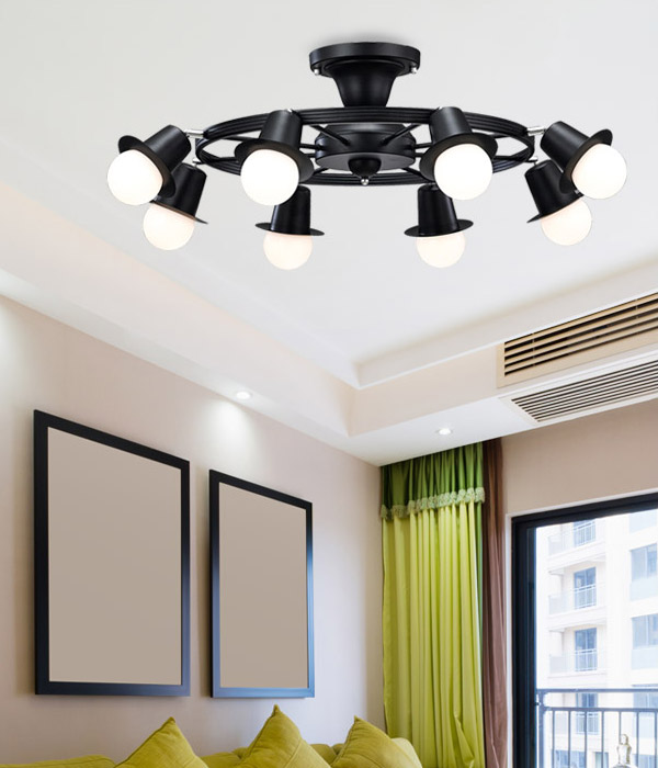 아르떼 8등(블랙/화이트) 거실전등