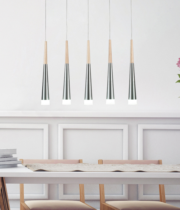 LED 코크 5등 펜던트조명, 식탁등 (LED35W 주백색)