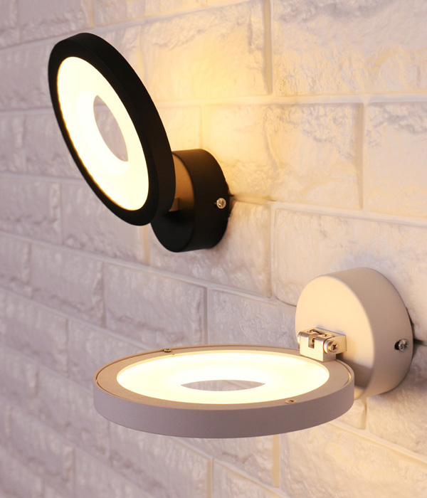 무드 써클 5W 간접 인테리어 벽등 블랙,화이트)