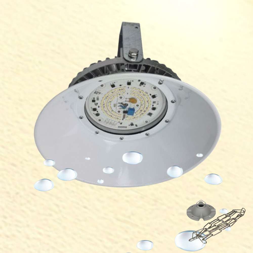 국내생산 LED공장등 KS 고효율제품 100W DC타입 IP68 고천장조명 창고 체육관