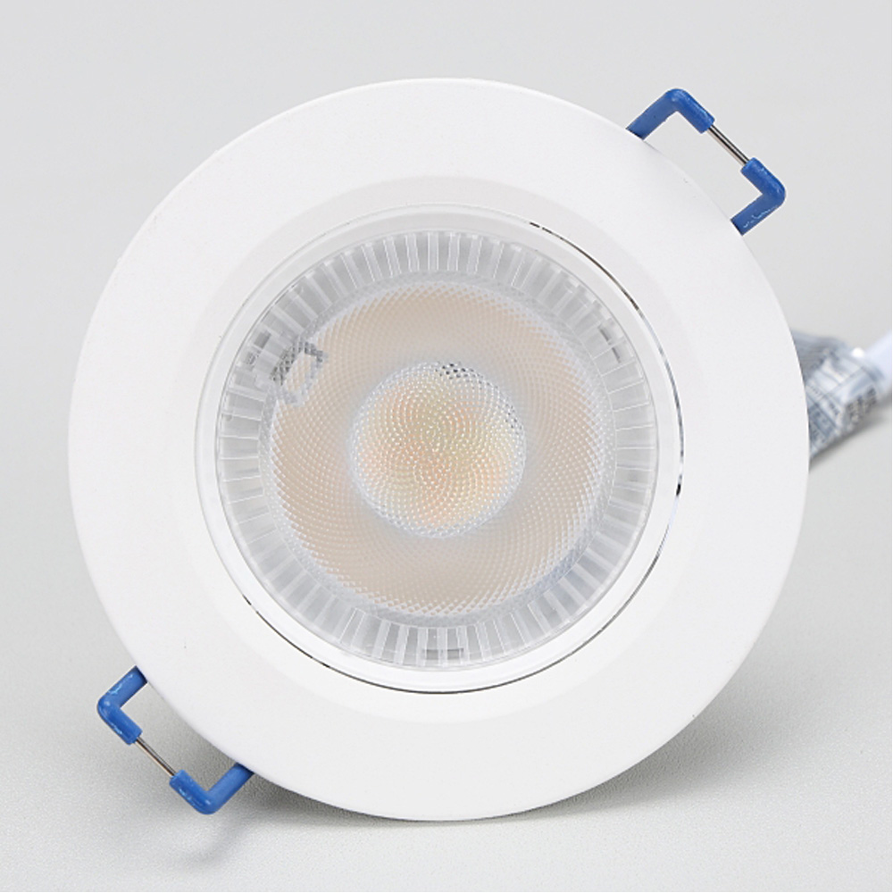 비츠온 LED 할로겐 COB 75mm(3인치) 7W 삼색 색변환 매입등 다운라이트 각도조절